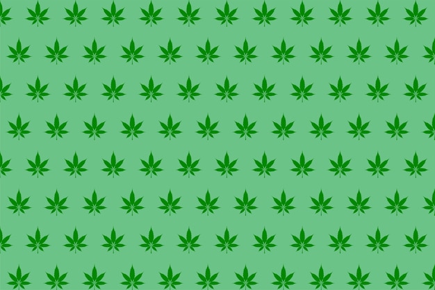 Free vector marijuana weed leaves green pattern background