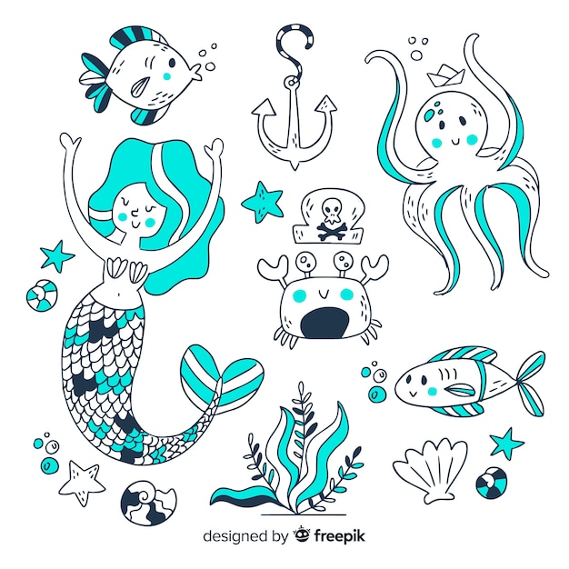 海洋生物キャラクター集
