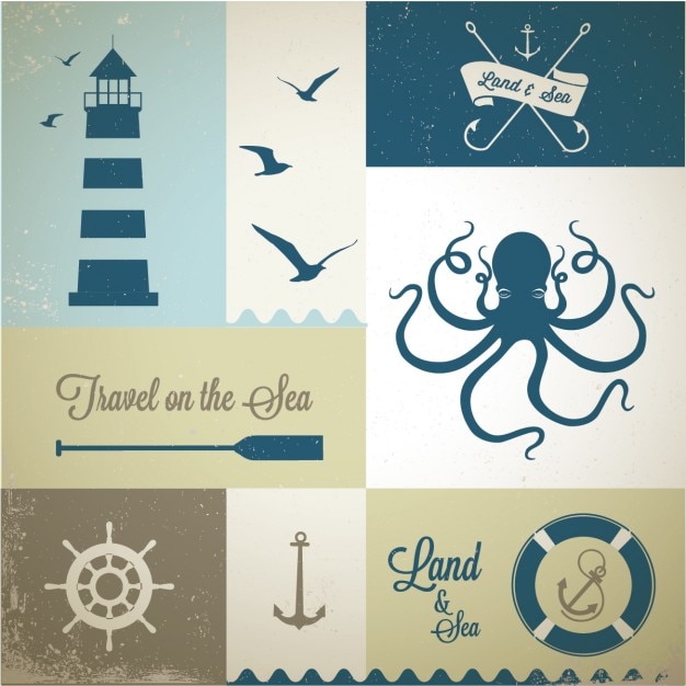 Free vector maritime elements