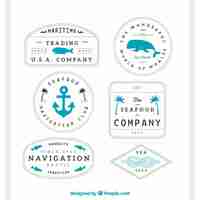 Free vector maritine badges