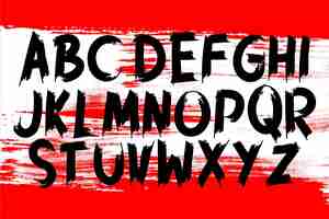 Free vector marker graffiti font handwritten typography vector illustration