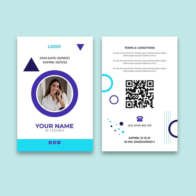 Marketing agency id card template