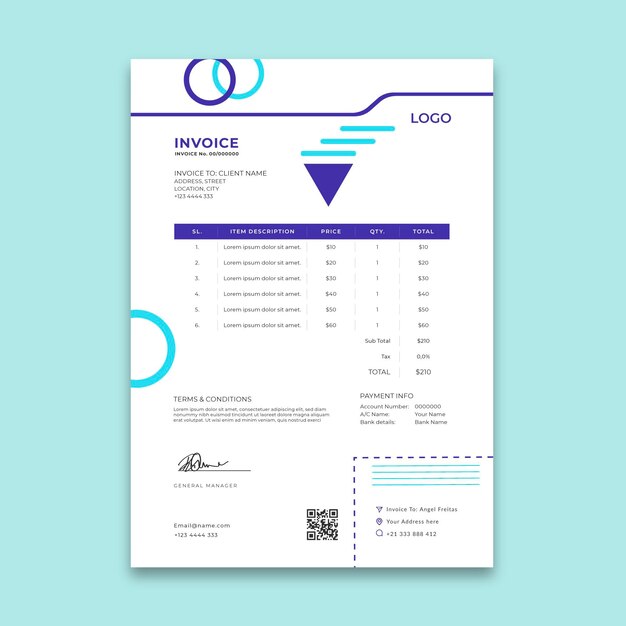 Marketing agency invoice template