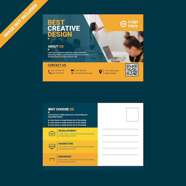 Marketing agency post card template 2