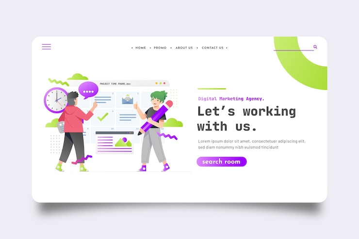 Free Vector marketing agency template design