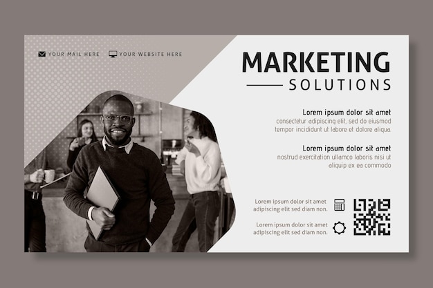 Free vector marketing business banner template