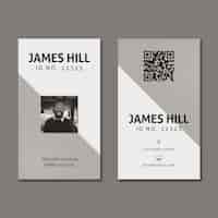 Free vector marketing business business card template