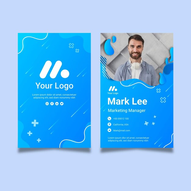 Marketing business double-sided business card