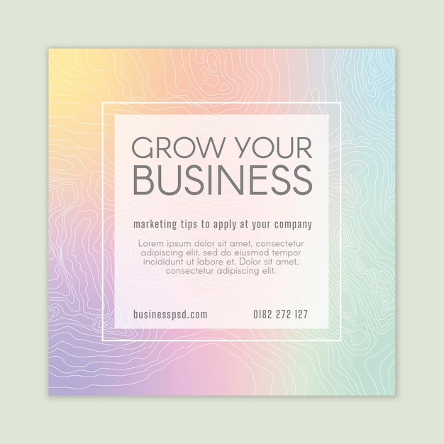 Free vector marketing business flyer square