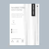 Free vector marketing business flyer template