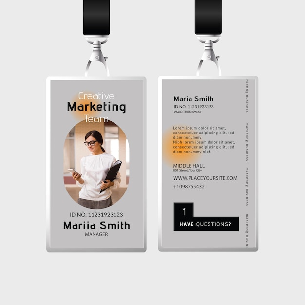 Marketing business id card template