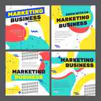 Free vector marketing business instagram post