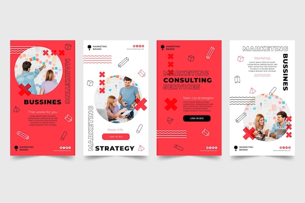 Marketing business instagram stories template