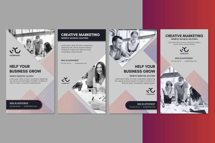Free Vector marketing business instagram stories