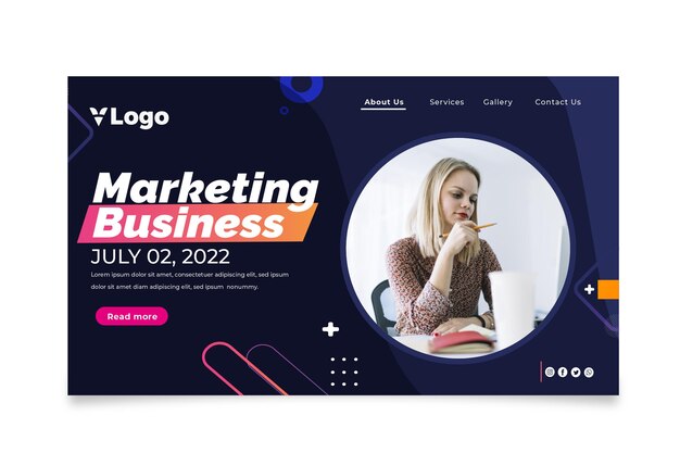 Marketing business landing page