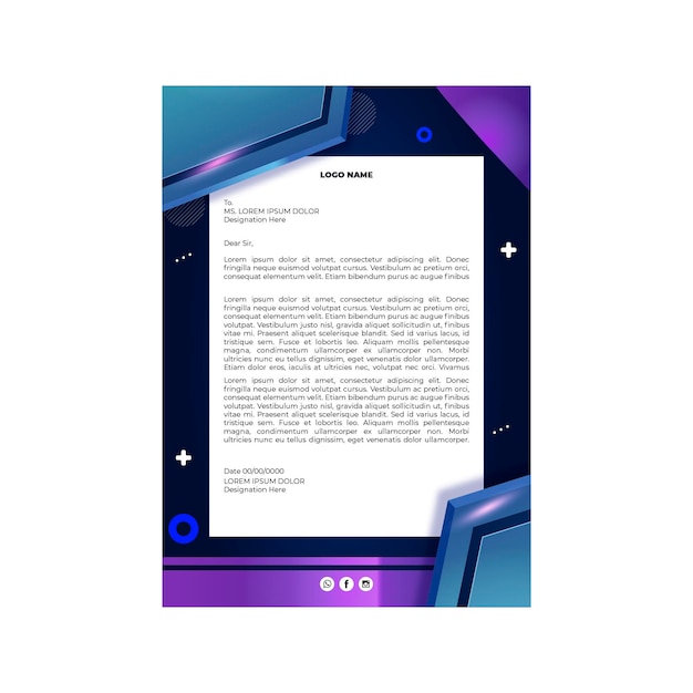 Marketing business letterhead template