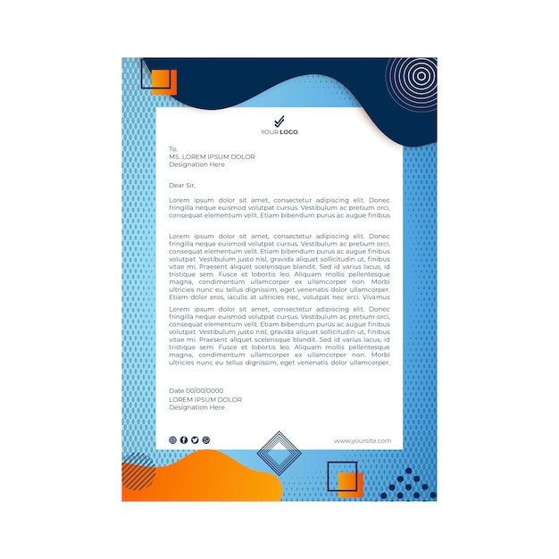 Marketing business letterhead template