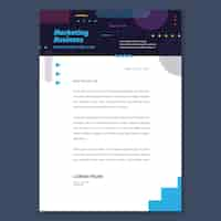 Free vector marketing business letterhead template