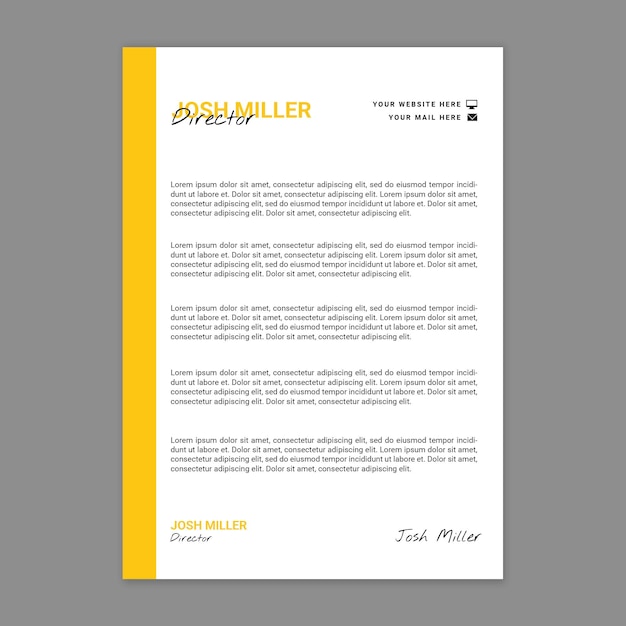 Marketing business letterhead template