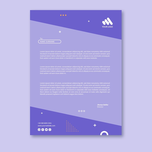 Marketing business letterhead