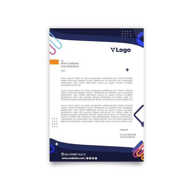 Marketing business letterhead