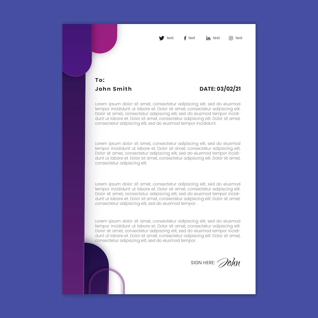 Free vector marketing business letterhead