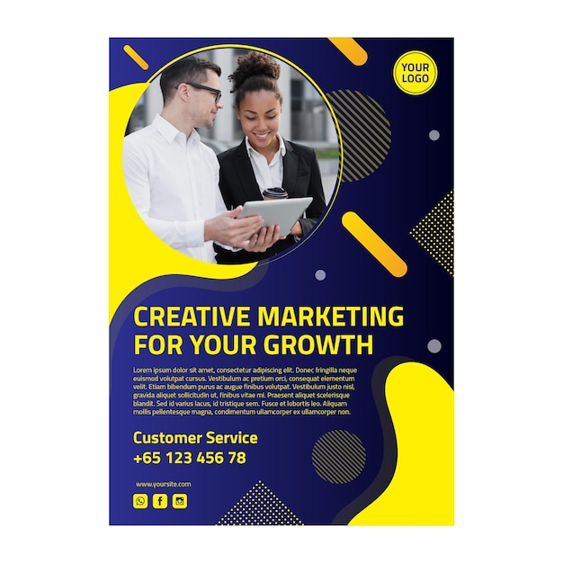 Marketing business poster template