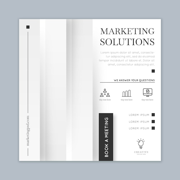 Free vector marketing business square flyer template