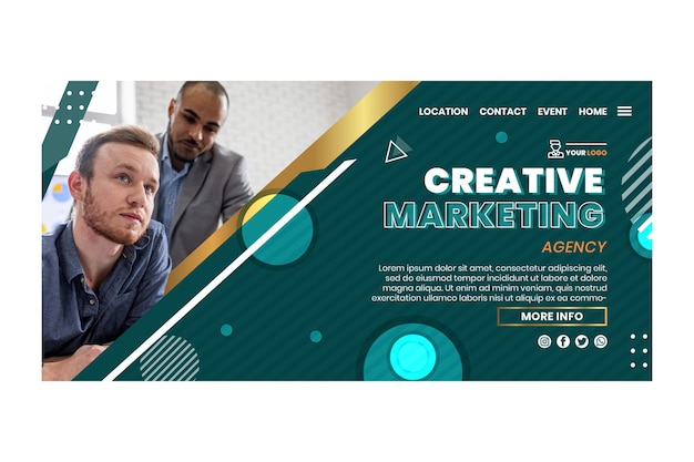 Free vector marketing business web template