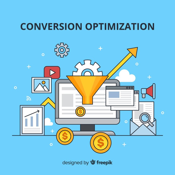 Free Vector marketing conversion flat background