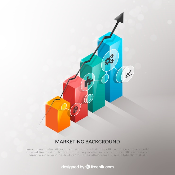 Free Vector marketing elements background in realistic style 