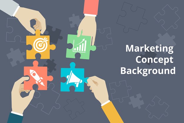 Marketing illustration in flat style.