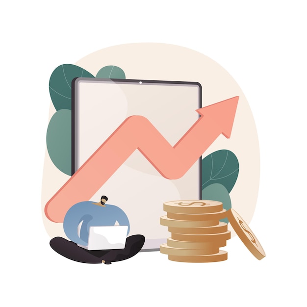 Marketing investment abstract illustration in flat style
