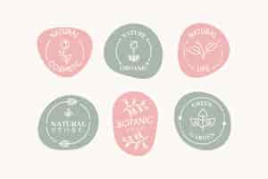 Free vector marketing logo collection pastel colors