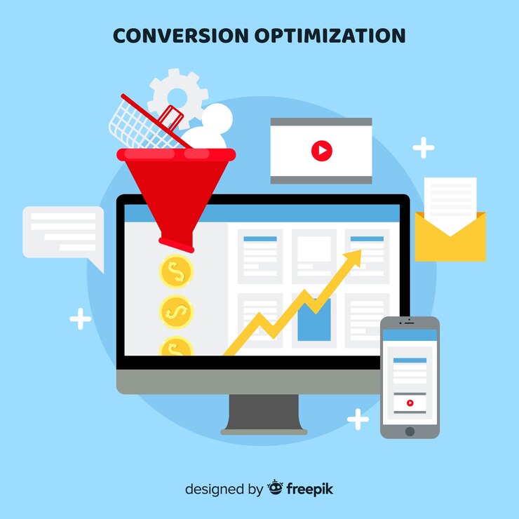 Free Vector marketing optimization background