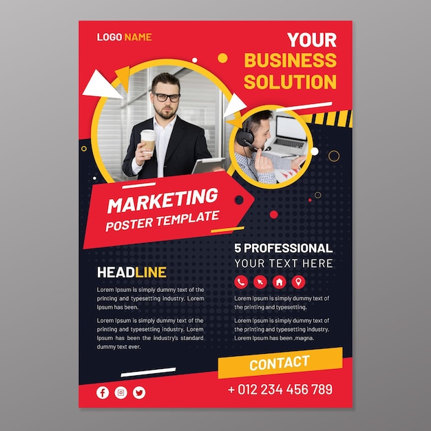 Marketing poster template