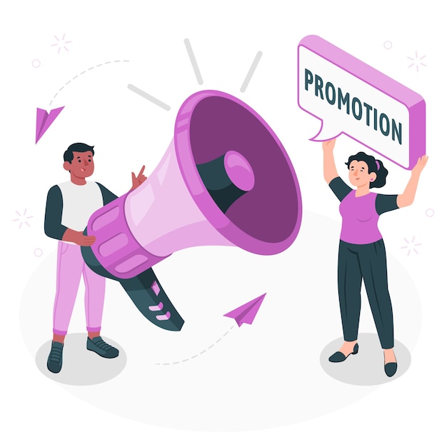 Free vector marketing promotion concept illustration