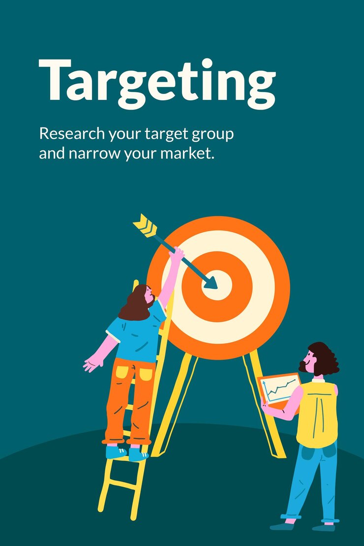 Free Vector marketing template vector for business targeting in flat design