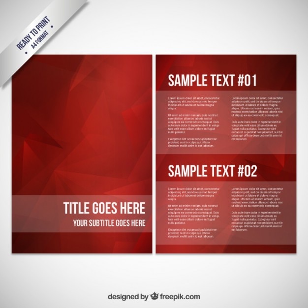 Free Vector maroon brochure template