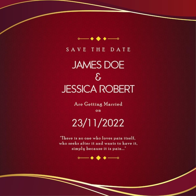 Maroon Golden Colourful Wedding Invitation Background Multipurpose Card