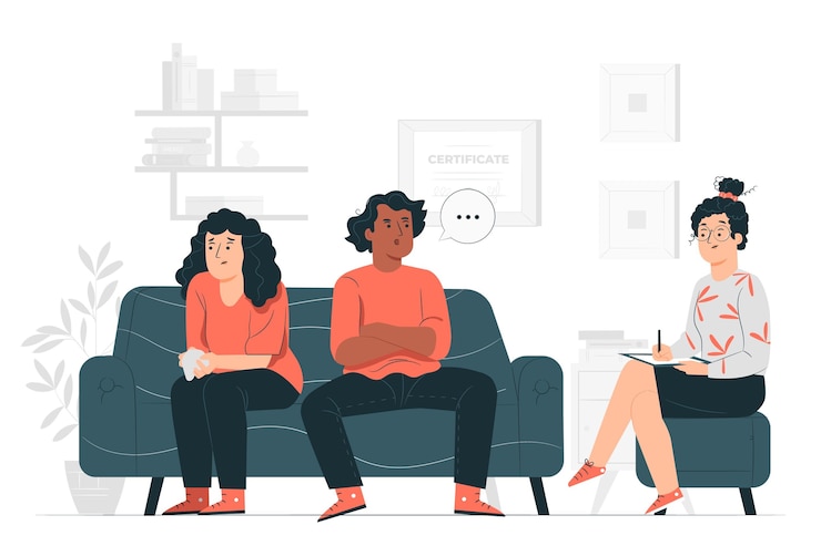 Free Vector marriage counseling concept illustration