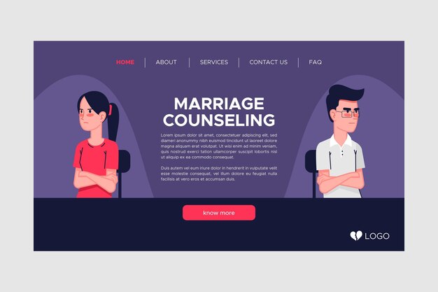 Marriage counseling landing page