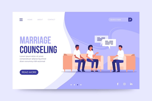 Marriage counseling landing page