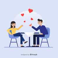 Free vector marriage proposal concept