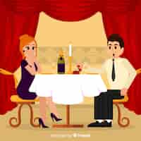 Free vector marriage proposal and love concept