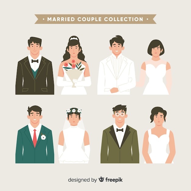 Free vector married couple collection