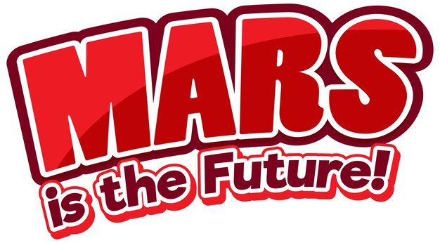 Mars is the future word logo design