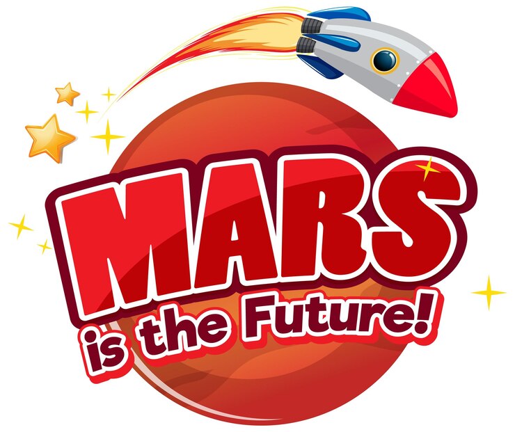 Free Vector mars is the futures word logo design