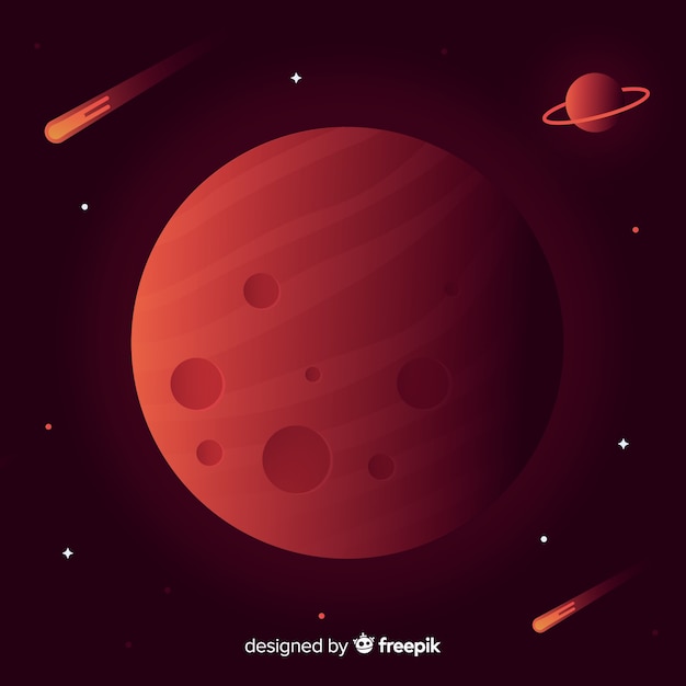 Free vector mars landscape background