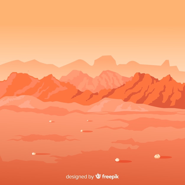 Mars landscape background